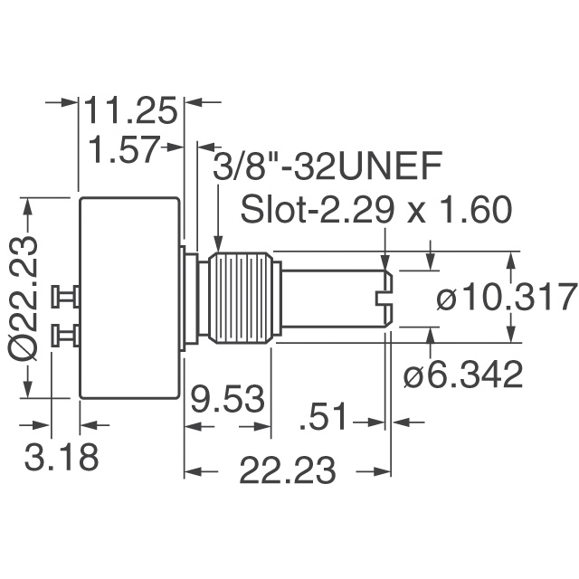 6639S-1-502 Bourns Inc.  Drehpotentiometer Rheostate